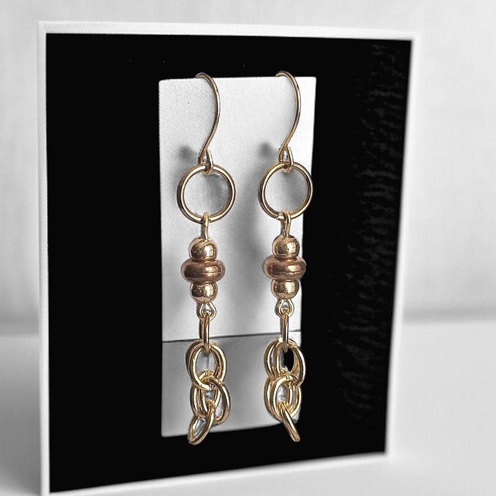 5 For $25💫Alternative Brassy Beaded Long Dangles